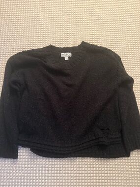 Wildfox Black Ribbed Crewneck Sweater